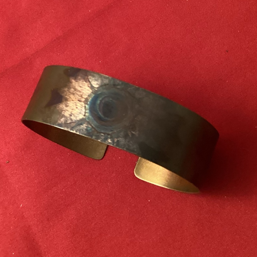 Copper cuff bracelet signed Lee hand made Montreal